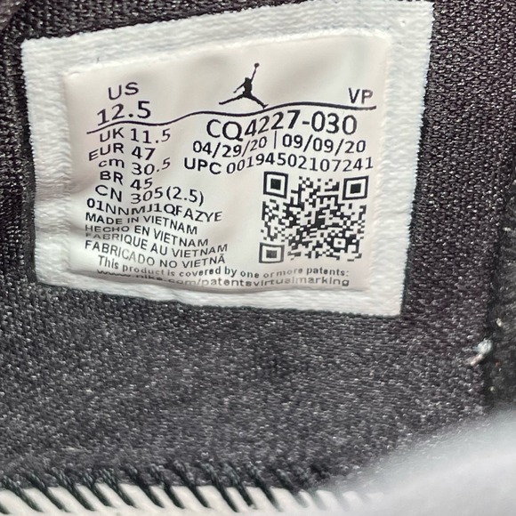 Nike Jordan 35 Bred Sneakers Men’s US 12.5 Black Red CQ4227-030 - Picture 10 of 11